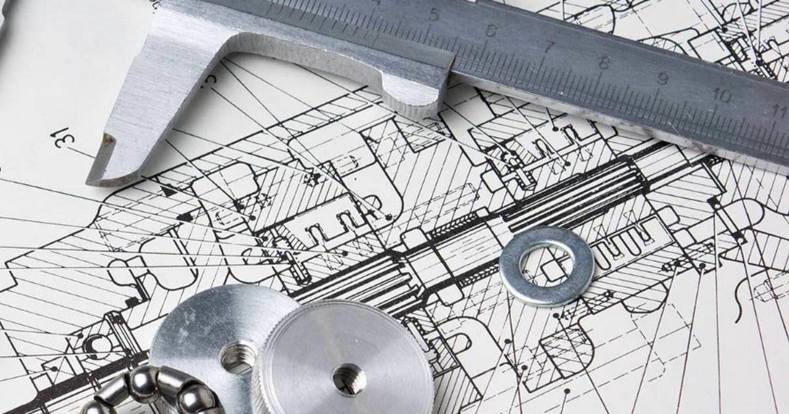 Mechanical engineering drawing and measuring tools